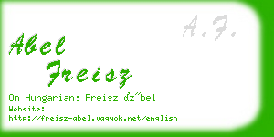 abel freisz business card